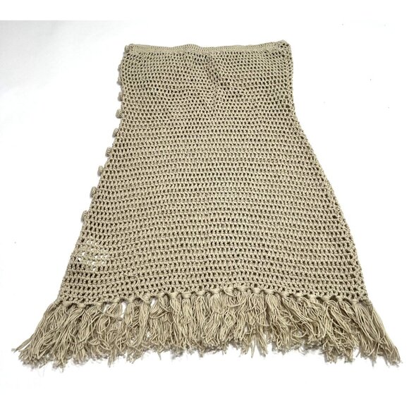 Venroy Strapless Crochet Cotton Mini Dress in Natural - Picture 4 of 5